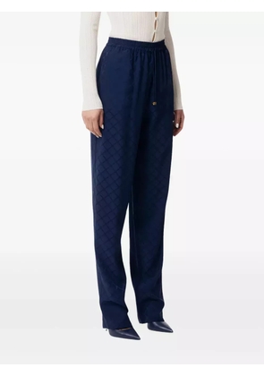 Elisabetta Franchi diamond jacquard trousers - Blue