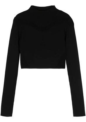 Patrizia Pepe cropped knitted top - Black