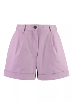 Maison Kitsuné pleat-front shorts - Purple