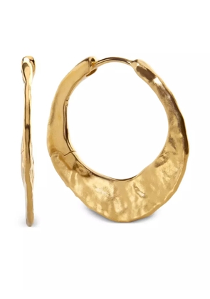 Monica Vinader medium Capri hammered hoop earrings - Gold