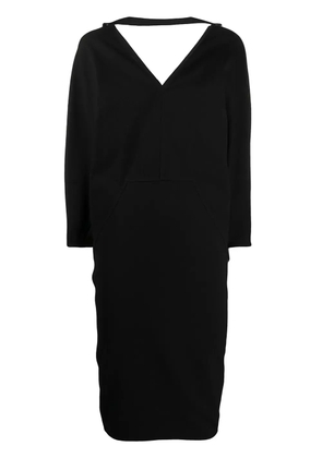 Rick Owens V-neck midi dress - Black