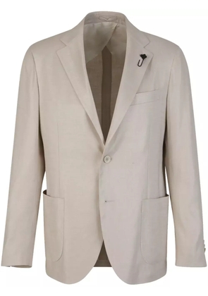 Lardini single-breasted blazer - Neutrals