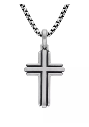 David Yurman sterling silver Deco Cross pendant (34mm)