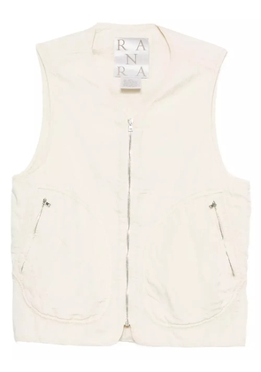 RANRA zip-fastening pocket vest - Neutrals