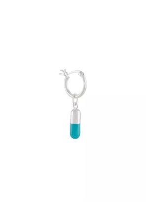 True Rocks single pill charm earring - Silver