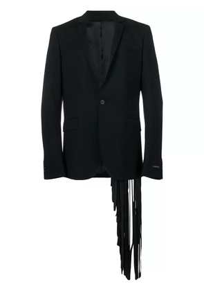 LES HOMMES fringed detail blazer - Blue