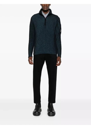 C.P. Company logo-patch sweater - Blue