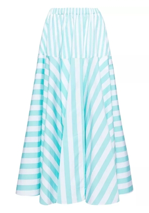 Patou striped cotton maxi skirt - Green