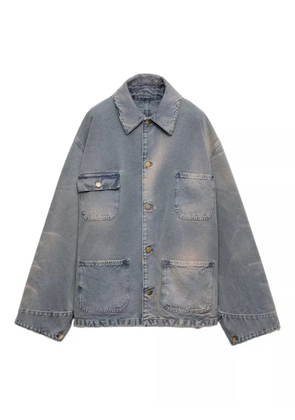 Prada distressed-effect jacket - Blue