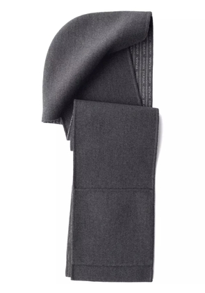 Prada hooded wool scarf - Grey