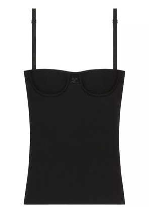 Courrèges lingerie interlock top - Black