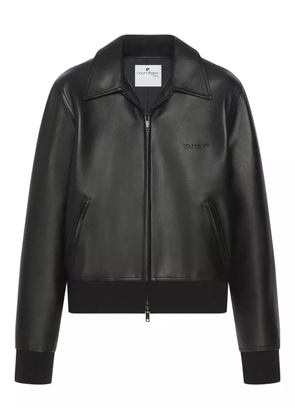 Courrèges zip-up leather jacket - Black