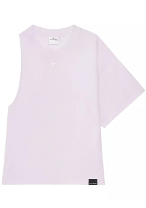 Courrèges one-sleeve scuba-jersey T-shirt - Pink