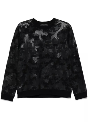 Valentino Garavani camouflage star-print sweatshirt - Black