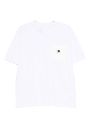 sacai logo-patch T-shirt - White