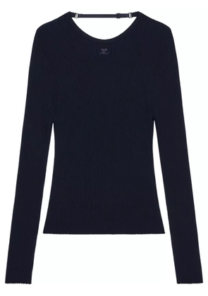 Courrèges strap-detail jumper - Blue