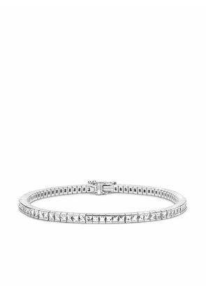 Pragnell 18kt white gold French cut diamond line bracelet - Silver