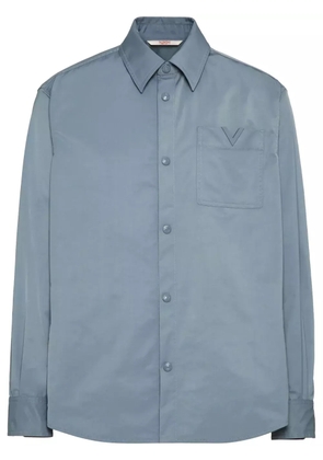 Valentino Garavani V-detail shirt jacket - Blue