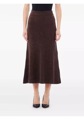 LIU JO A-line midi skirt - Brown