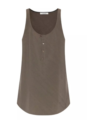 LEMAIRE scoop-neck top - Brown