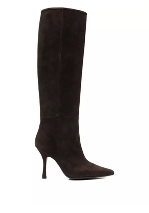 Anna F. pointed-toe knee-high boots - Brown
