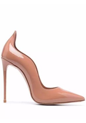 Le Silla wave-edge patent leather pumps - Neutrals