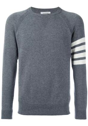 Thom Browne 4-Bar crew neck cashmere jumper - Grey
