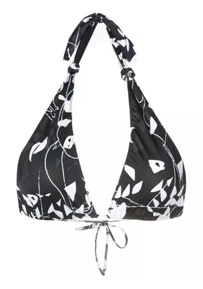 Clube Bossa halterneck abstract-pattern bikini-top - Black