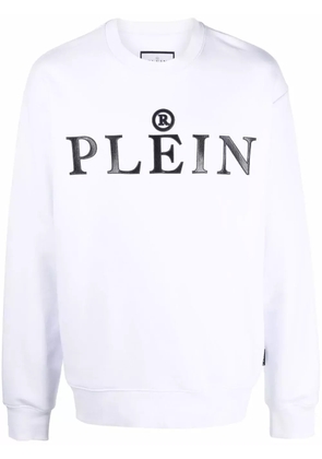 Philipp Plein logo crew-neck sweatshirt - White