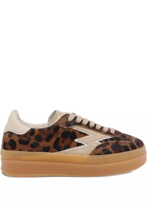 MOA CONCEPT animal-print logo sneakers - Brown