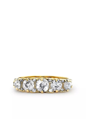 Pragnell Vintage 18kt yellow gold Victorian inspired diamond five stone ring