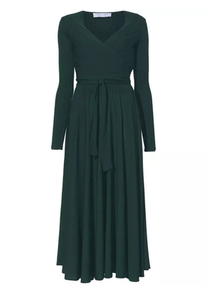 Proenza Schouler White Label long-sleeved crepe wrap dress - Green