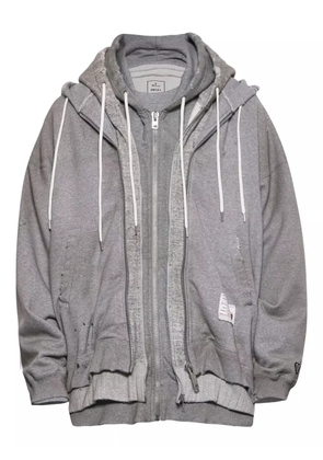 Maison MIHARA YASUHIRO triple-layered hoodie - Grey