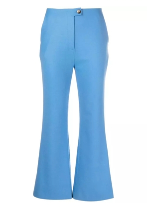 Nanushka cropped kick flare trousers - Blue