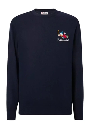 MC2 Saint Barth embroidered-motif sweater - Blue