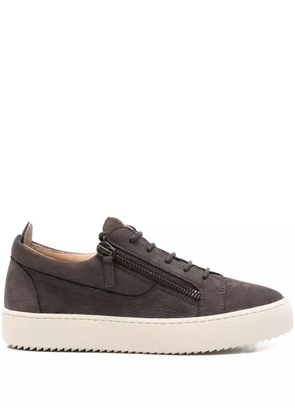Giuseppe Zanotti Frankie zip-detail leather sneakers - Brown