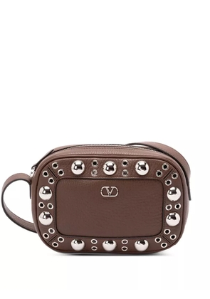 Valentino Garavani Nellcôte eyelet-embellished cross body bag - Brown