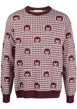 Moschino Teddy Bear-print wool jumper - Red