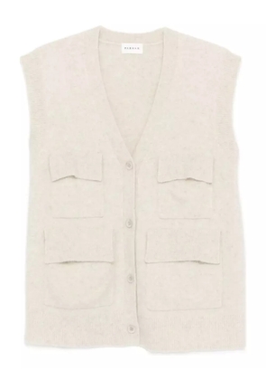 P.A.R.O.S.H. buttoned sleeveless cardigan - Neutrals