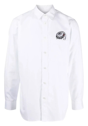 Ports V logo-print cotton shirt - White