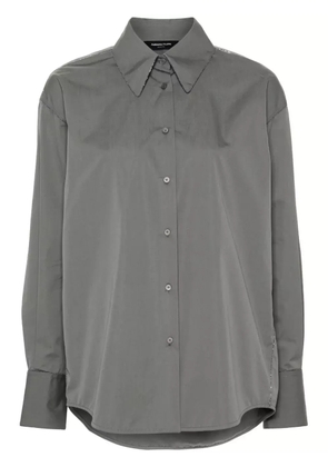 Fabiana Filippi beaded-trim poplin shirt - Grey