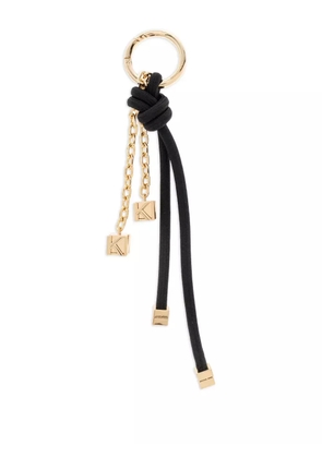 Michael Kors knotted-cord chain keyring - Black