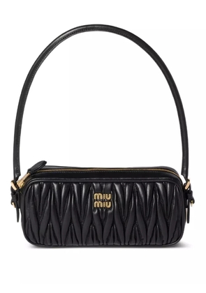 Miu Miu matelassé leather mini bag - Black