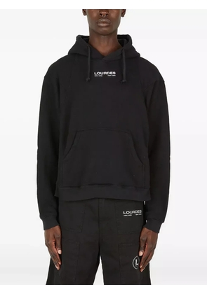 Lourdes graphic-print hoodie - Black