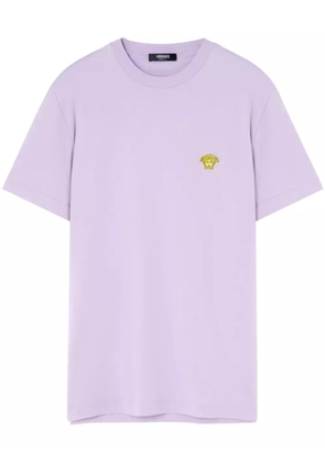 Versace Medusa-embroidered T-shirt - Purple