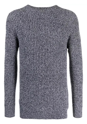 Johnstons of Elgin mélange ribbed-knit cashmere jumper - Blue