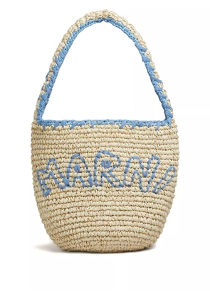 Marni crochet-embroidered shoulder bag - Neutrals