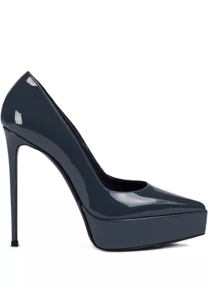 Le Silla 140mm Uma patent-leather platform pumps - Green