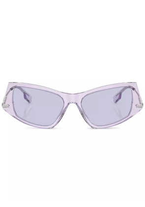 Burberry Eyewear logo-plaque cat-eye sunglasses - Purple