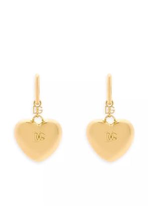 Dolce & Gabbana DG heart dangle earrings - Gold